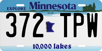 MN license plate 372TPW