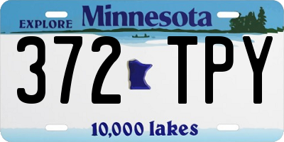 MN license plate 372TPY