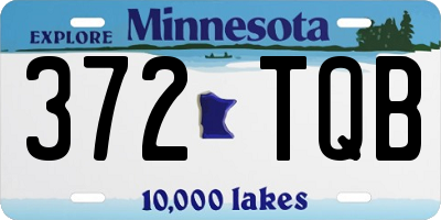 MN license plate 372TQB