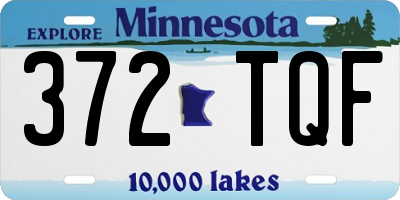 MN license plate 372TQF