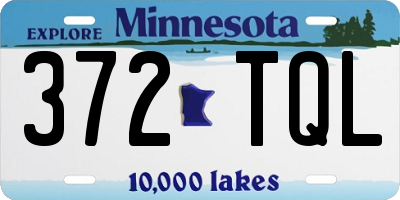 MN license plate 372TQL