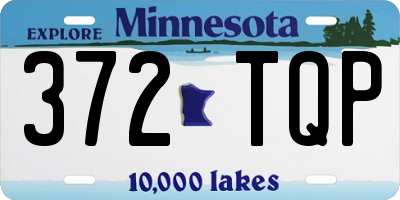 MN license plate 372TQP