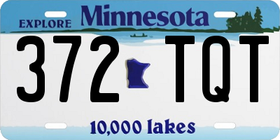 MN license plate 372TQT