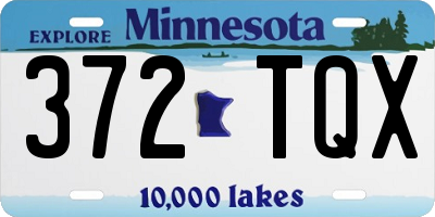MN license plate 372TQX