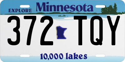 MN license plate 372TQY