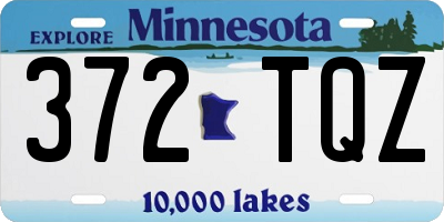 MN license plate 372TQZ
