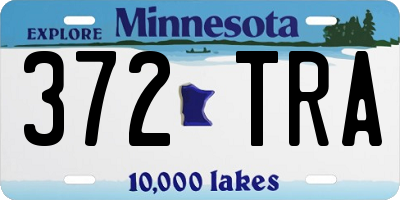 MN license plate 372TRA