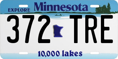 MN license plate 372TRE
