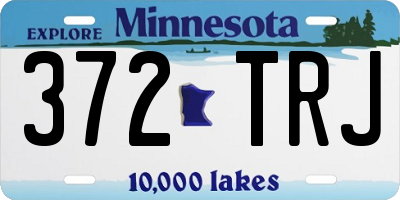 MN license plate 372TRJ
