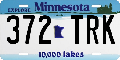 MN license plate 372TRK