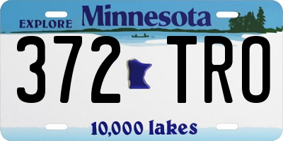 MN license plate 372TRO