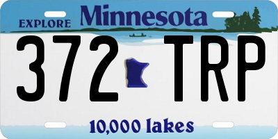 MN license plate 372TRP