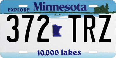 MN license plate 372TRZ