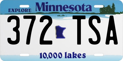 MN license plate 372TSA