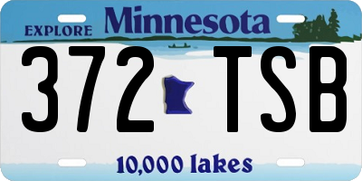 MN license plate 372TSB
