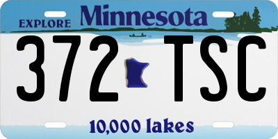 MN license plate 372TSC