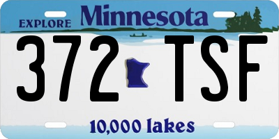 MN license plate 372TSF