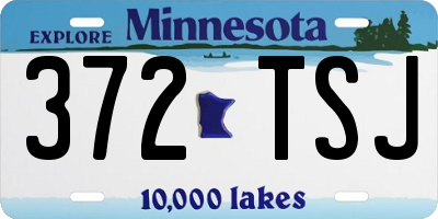 MN license plate 372TSJ