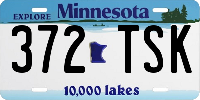 MN license plate 372TSK