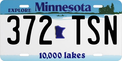 MN license plate 372TSN