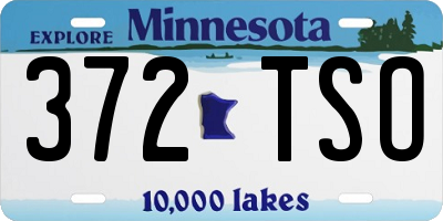 MN license plate 372TSO
