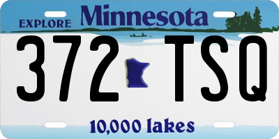 MN license plate 372TSQ