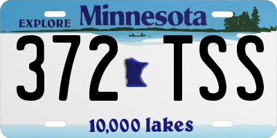 MN license plate 372TSS