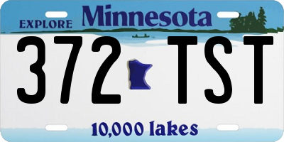 MN license plate 372TST