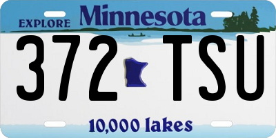 MN license plate 372TSU