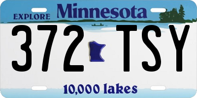 MN license plate 372TSY