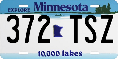 MN license plate 372TSZ