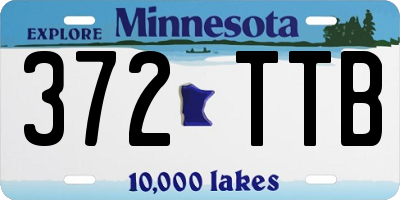 MN license plate 372TTB