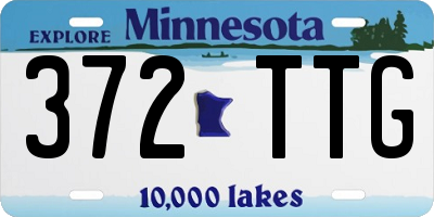 MN license plate 372TTG