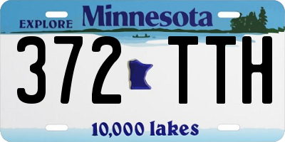 MN license plate 372TTH
