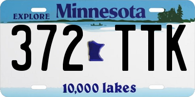 MN license plate 372TTK