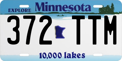 MN license plate 372TTM