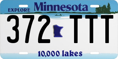 MN license plate 372TTT