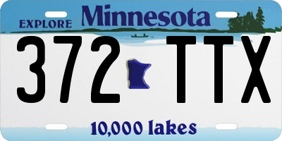 MN license plate 372TTX