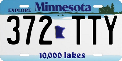 MN license plate 372TTY