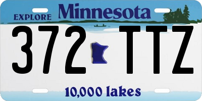 MN license plate 372TTZ