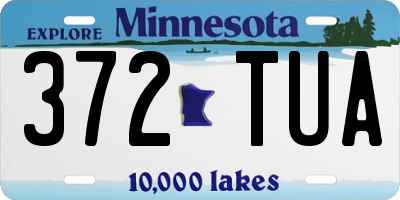 MN license plate 372TUA