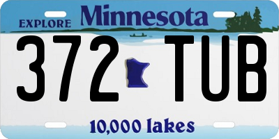 MN license plate 372TUB