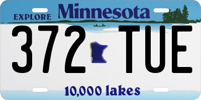 MN license plate 372TUE