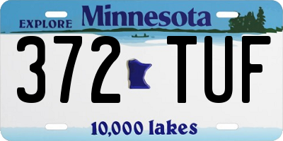 MN license plate 372TUF