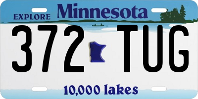 MN license plate 372TUG