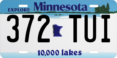 MN license plate 372TUI