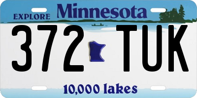 MN license plate 372TUK