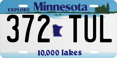 MN license plate 372TUL