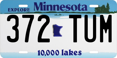 MN license plate 372TUM