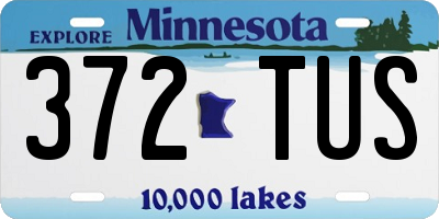MN license plate 372TUS